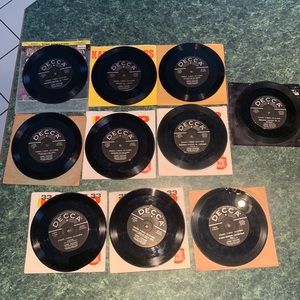 vintage lot of 10 carmen cavallaro 45 rpm record